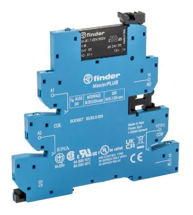 Produktfoto 1 von Finder Halbleiter-Interfacerelais 400V ac DIN-Hutschiene Schraube
