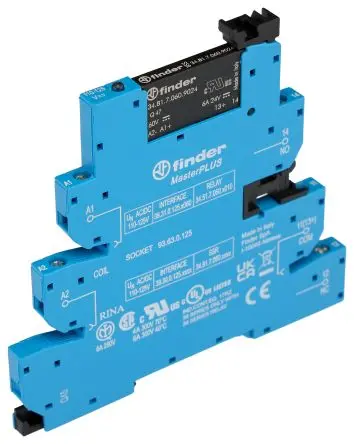 Produktfoto 1 von Finder Halbleiter-Interfacerelais 400V ac DIN-Hutschiene Schraube