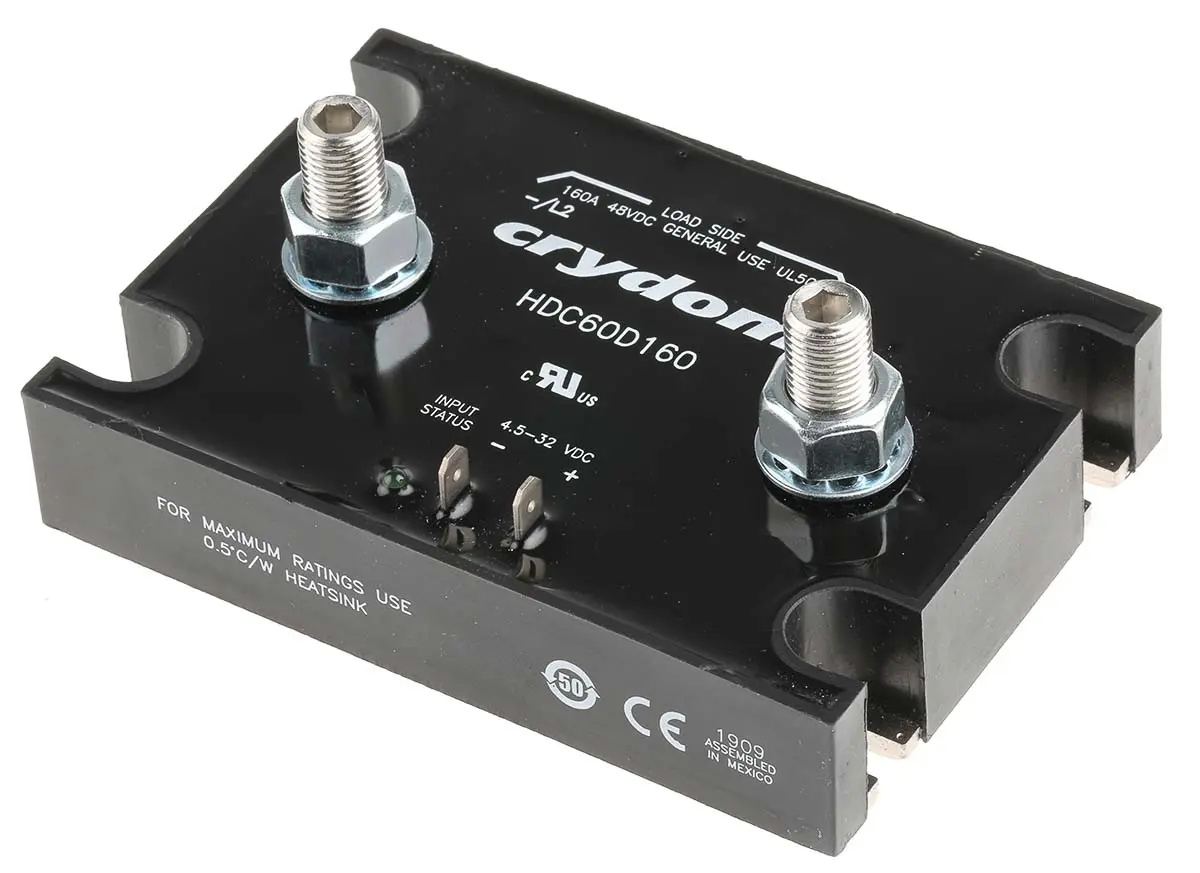 Produktfoto 1 von Sensata / Crydom HDC Panel Halbleiterausgang 48 V dc 32V dc / 160 A