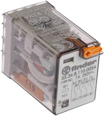 Produktfoto 1 von Finder 55 Relais 110V ac Spule 4-poliger Schließer 7A 3.9 kΩ 1.5 W