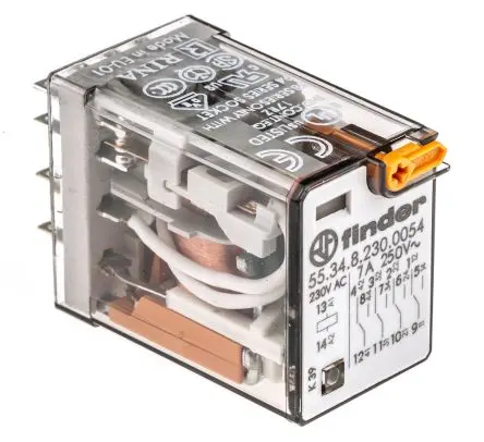 Produktfoto 1 von Finder 55 Relais 230V ac Spule 4-poliger Schließer 7A 17 kΩ 1.5 W