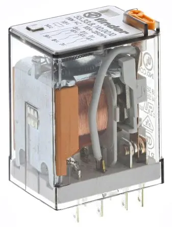 Produktfoto 1 von Finder 55 Leistungsrelais 110V ac Spule Dreipoliger Umschalter 10A 4 kΩ 1.5 W