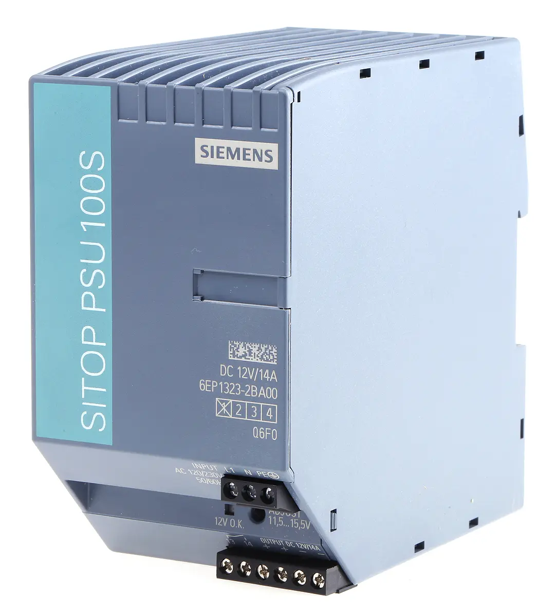 Produktfoto 1 von Siemens SITOP PSU100S DIN-Schienen Netzteil Getaktet 12V dc / 14A 168W 85 → 132V ac