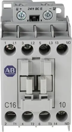 Produktfoto 1 von Allen Bradley 100C Schütz 24V dc-Spule, 3-polig, 690V ac / 16 A 24V dc 7.5 kW 3 Schließer Motorsteuerung 1-Hilfskontakte