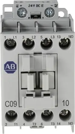 Produktfoto 1 von Allen Bradley 100C Schütz 24V dc-Spule, 3-polig, 690V ac / 9 A 24V dc 4 kW 3 Schließer Motorsteuerung 1-Hilfskontakte