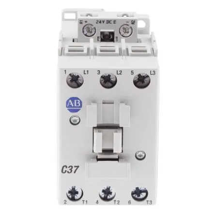 Produktfoto 1 von Allen Bradley 100C Schütz 24V dc-Spule, 3-polig, 690V ac / 37 A 24V dc 18.5 kW 3 Schließer Motorsteuerung