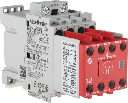 Produktfoto 1 von Allen Bradley 100S-C Schütz 24V dc-Spule, 3-polig, 690V ac / 23 A 24V dc 7.5 kW 2 Schließer, 3 Öffner Motorsteuerung,