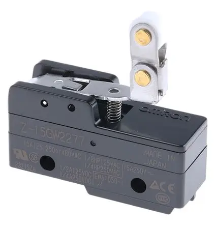 Produktfoto 1 von Omron Z Endschalter, Rollenhebel 1-poliger Umschalter, IP00, Duroplastisches Harz 500V ac 15A