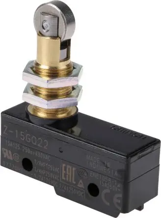 Produktfoto 1 von Omron Z Endschalter, Rollenstößel 1-poliger Umschalter, IP00, Duroplastisches Harz 500V ac 15A
