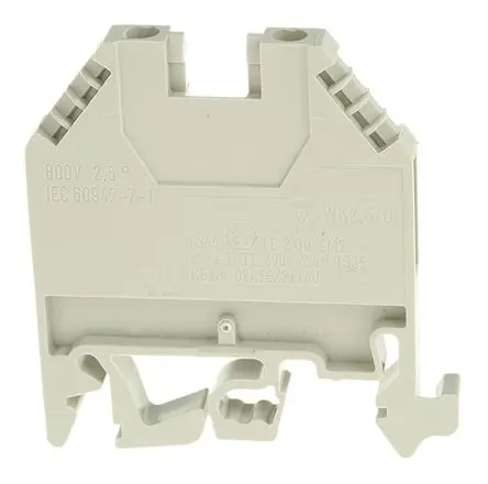 Produktfoto 1 von Wieland WK Anschlussklemmenblock für Durchkontaktierung 1 Grau, 2.5mm², 1kV Schraubbefestigung ATEX