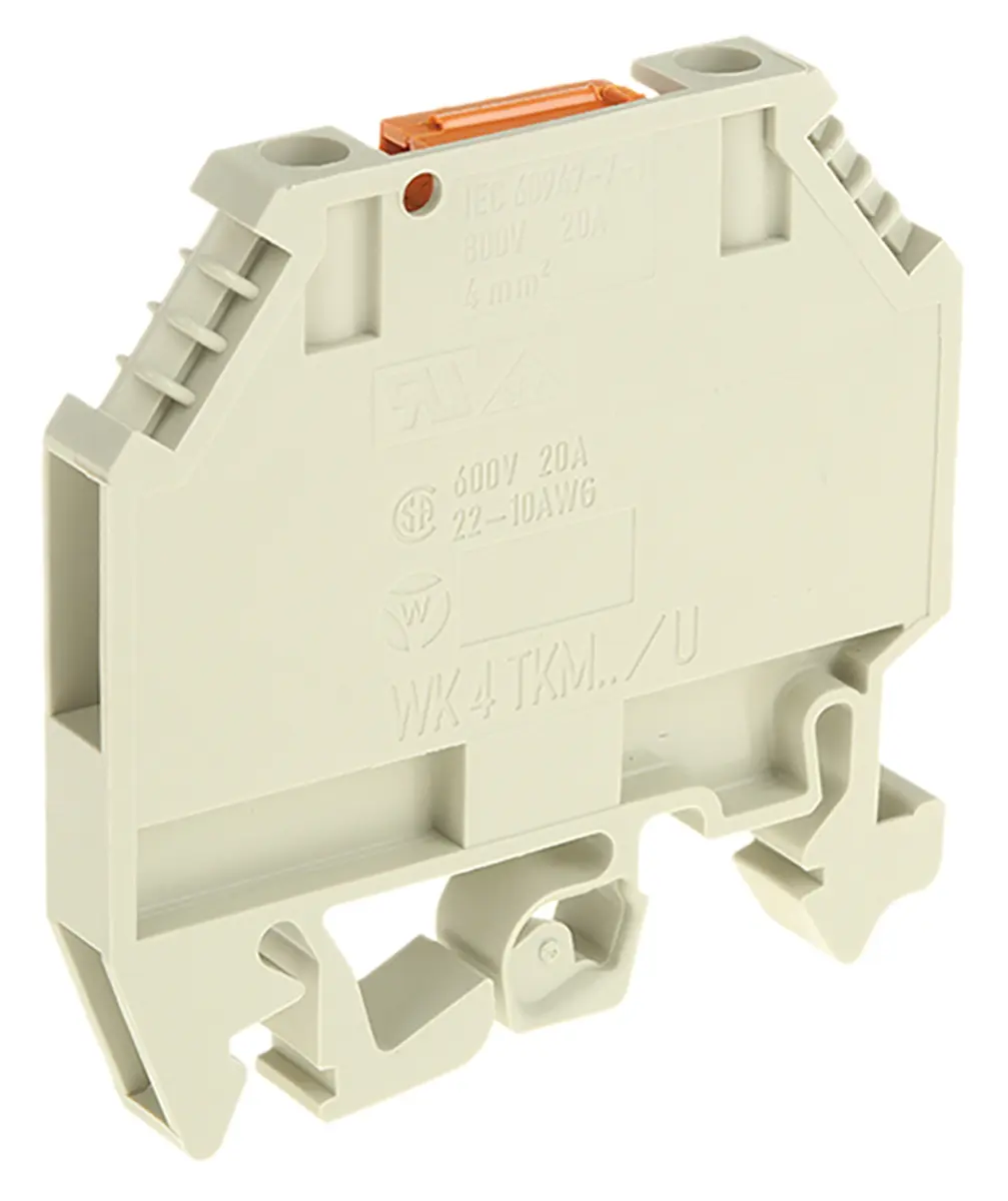 Produktfoto 1 von Wieland WK Trenn- und Messtrennreihenklemme 1 Grau, 0.5mm², 4 mm², 800V Schraubbefestigung ATEX