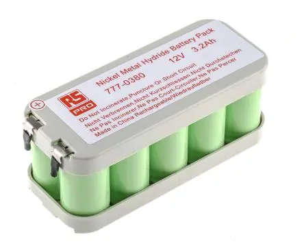 Produktfoto 1 von RS PRO Nickel-Metallhydrid Akkupack, 10-Zellen 12 V / 3.2 Ah