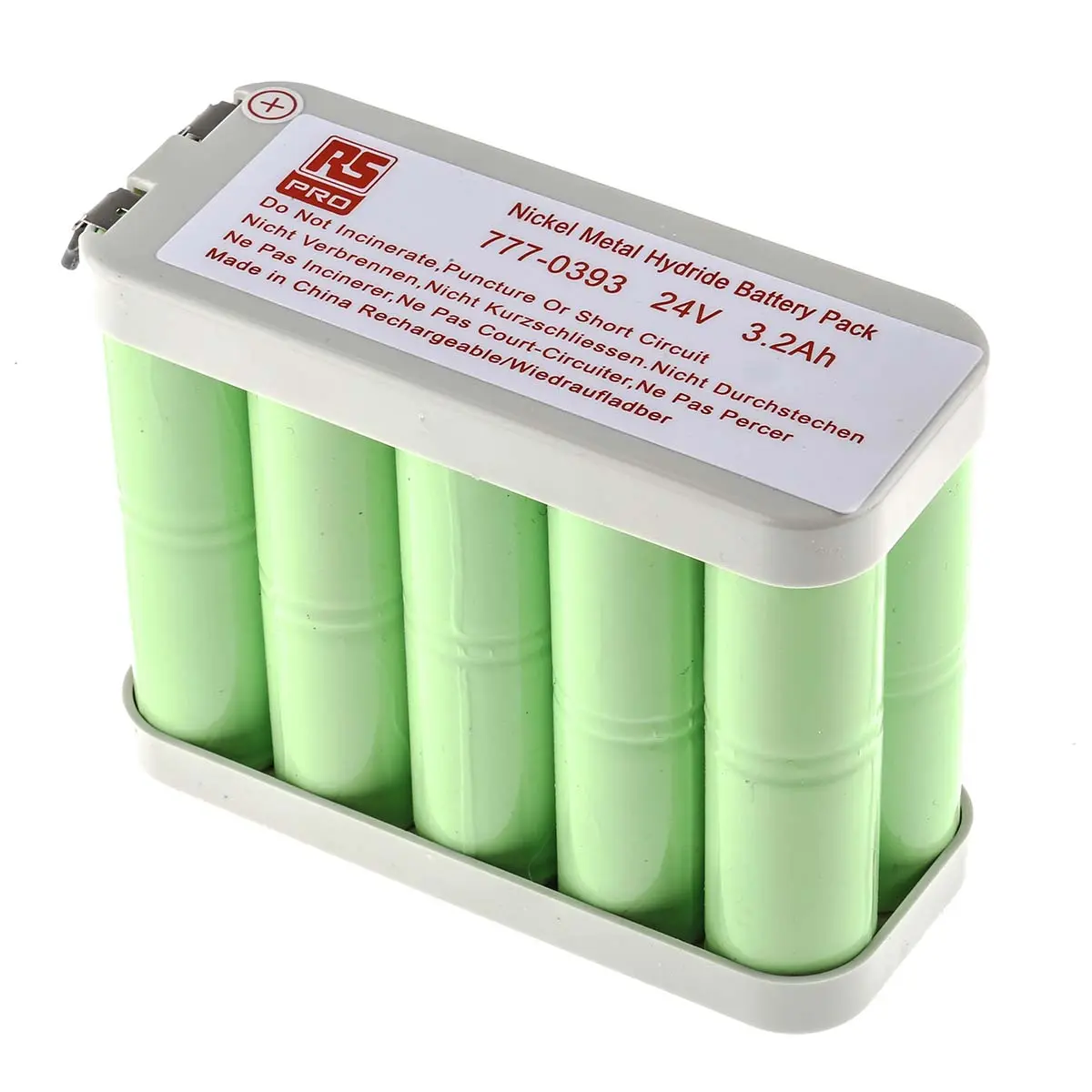 Produktfoto 1 von RS PRO NiMH Akkupack, 20-Zellen C 24V / 3.2Ah, Löt-Anschluss