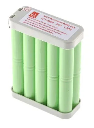 RS PRO Nickel-Metallhydrid Akkupack, 20-Zellen 24 V / 1300 mAh