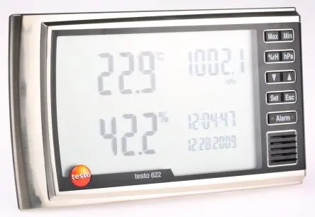 Produktfoto 1 von Testo 622 Hygrometer 60 °C, Typ Digitalhygrometer ±2 %RH, ±3 %RH, absolut 60 °C / 100 %RH, ±0.4°C