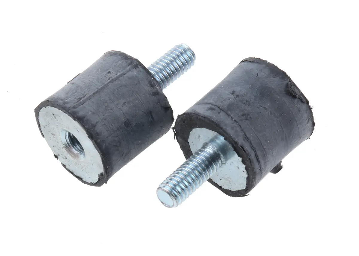 Produktfoto 1 von FIBET Gummi Vibrationsdämpfer, Außen-/Innengewinde Puffer M4, Ø 14mm x 13mm