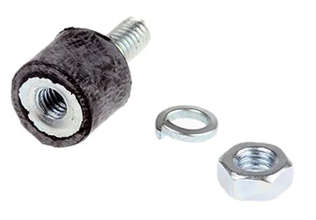 Produktfoto 1 von FIBET Gummi Vibrationsdämpfer, Außen-/Innengewinde Puffer M4, Ø 10mm x 8mm