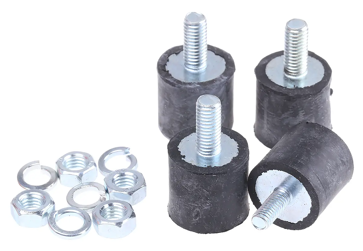 Produktfoto 1 von FIBET Gummi Vibrationsdämpfer, Außen-/Innengewinde Puffer M5, Ø 16mm x 15mm