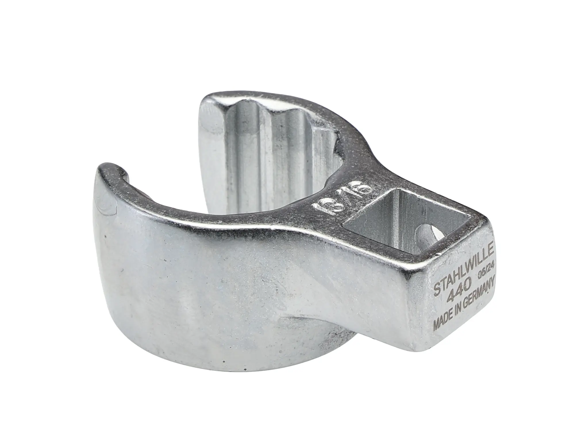 Produktfoto 1 von STAHLWILLE, 3/8 in Krähenfuß Schraubenschlüsselkopf, Chrom, 3/8 in