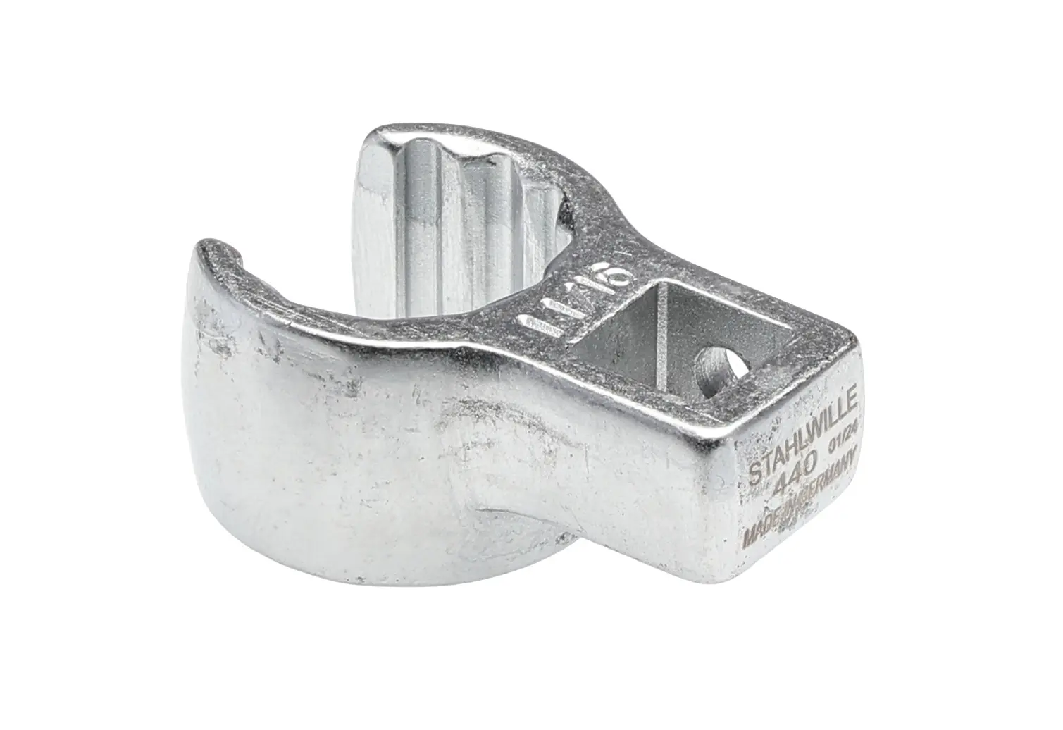 Produktfoto 1 von STAHLWILLE, 3/8 in Krähenfuß Schraubenschlüsselkopf, Chrom, 3/8 in