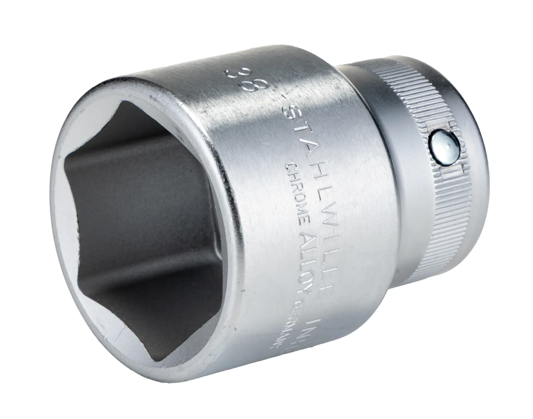 Produktfoto 1 von STAHLWILLE 3/4 in 6-Kant Buchse SW 38 mm Vierkant x 64 mm