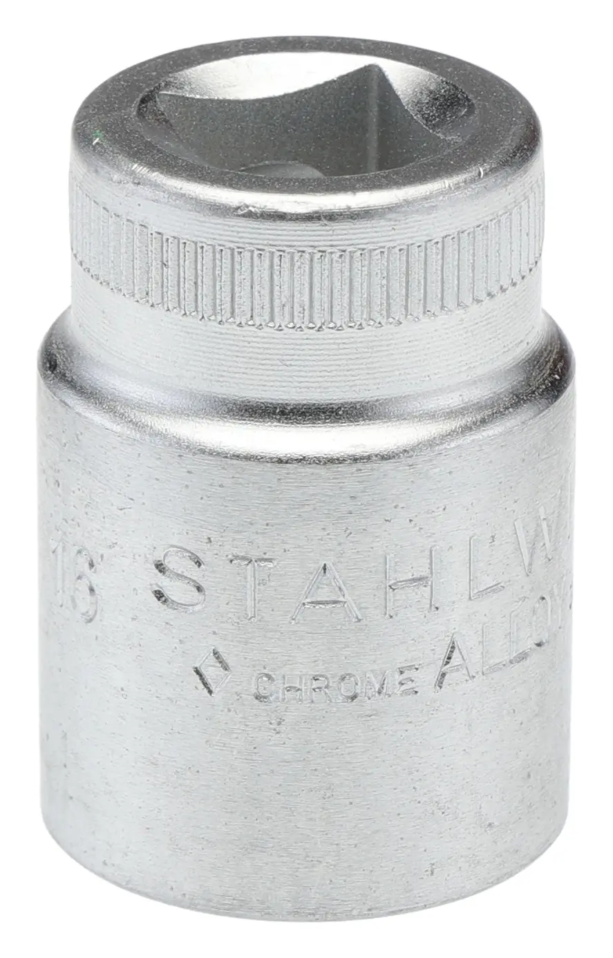 Produktfoto 1 von STAHLWILLE 3/8 in 12-Kant Buchse SW 16 mm Vierkant x 31 mm