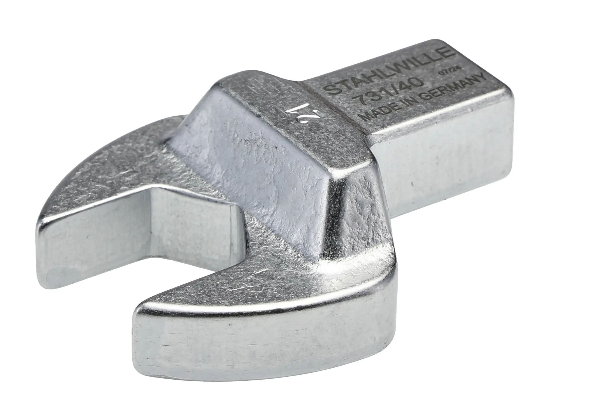 Produktfoto 1 von STAHLWILLE, 14 x 18 mm Gabelschlüsseleinsatz Schraubenschlüsselkopf, Chrom, 21 mm