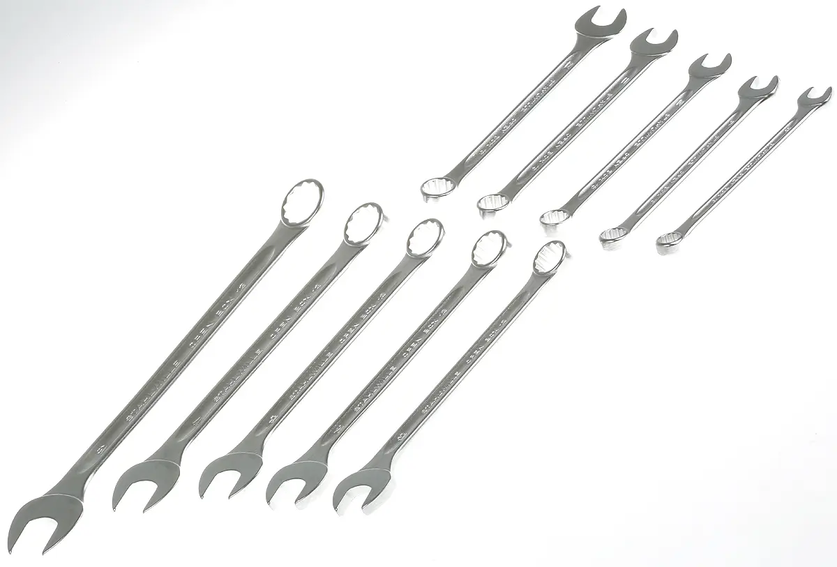 Produktfoto 1 von STAHLWILLE Schraubenschlüsselsatz Ringschlüssel Legierungsstahl, 10-teilig 8 To 19 mm
