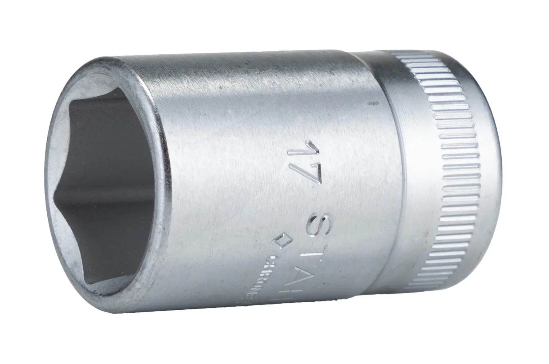 Produktfoto 1 von STAHLWILLE 1/2 in 6-Kant Buchse SW 17 mm Vierkant x 38 mm