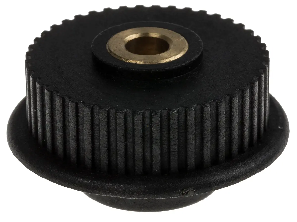 RS PRO Messing, GF Polycarbonat Zahnriemenscheibe 6 mm, 44 Zähne / Teilung 2 mm, Bohrung 5 mm
