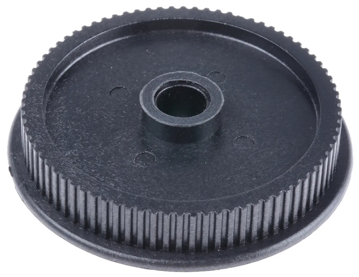 Produktfoto 1 von RS PRO GF Polycarbonat Zahnriemenscheibe 6 mm, 80 Zähne / Teilung 2 mm, Bohrung 8 mm