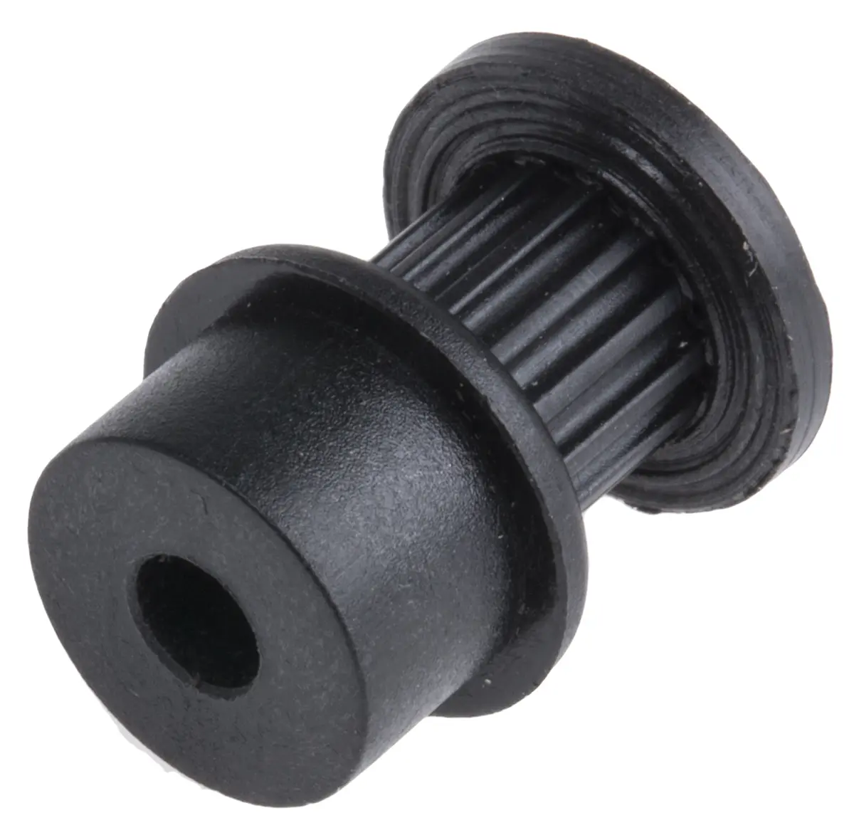 Produktfoto 1 von RS PRO GF Polycarbonat Zahnriemenscheibe 6 mm, 14 Zähne / Teilung 2 mm, Bohrung 4 mm