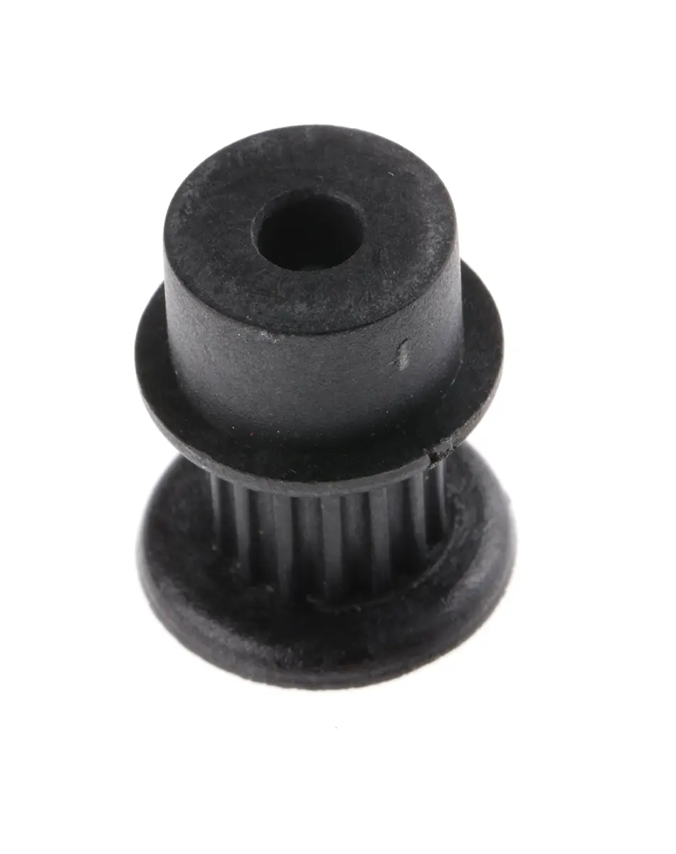 Produktfoto 1 von RS PRO GF Polycarbonat Zahnriemenscheibe 6 mm, 15 Zähne / Teilung 2 mm, Bohrung 4 mm