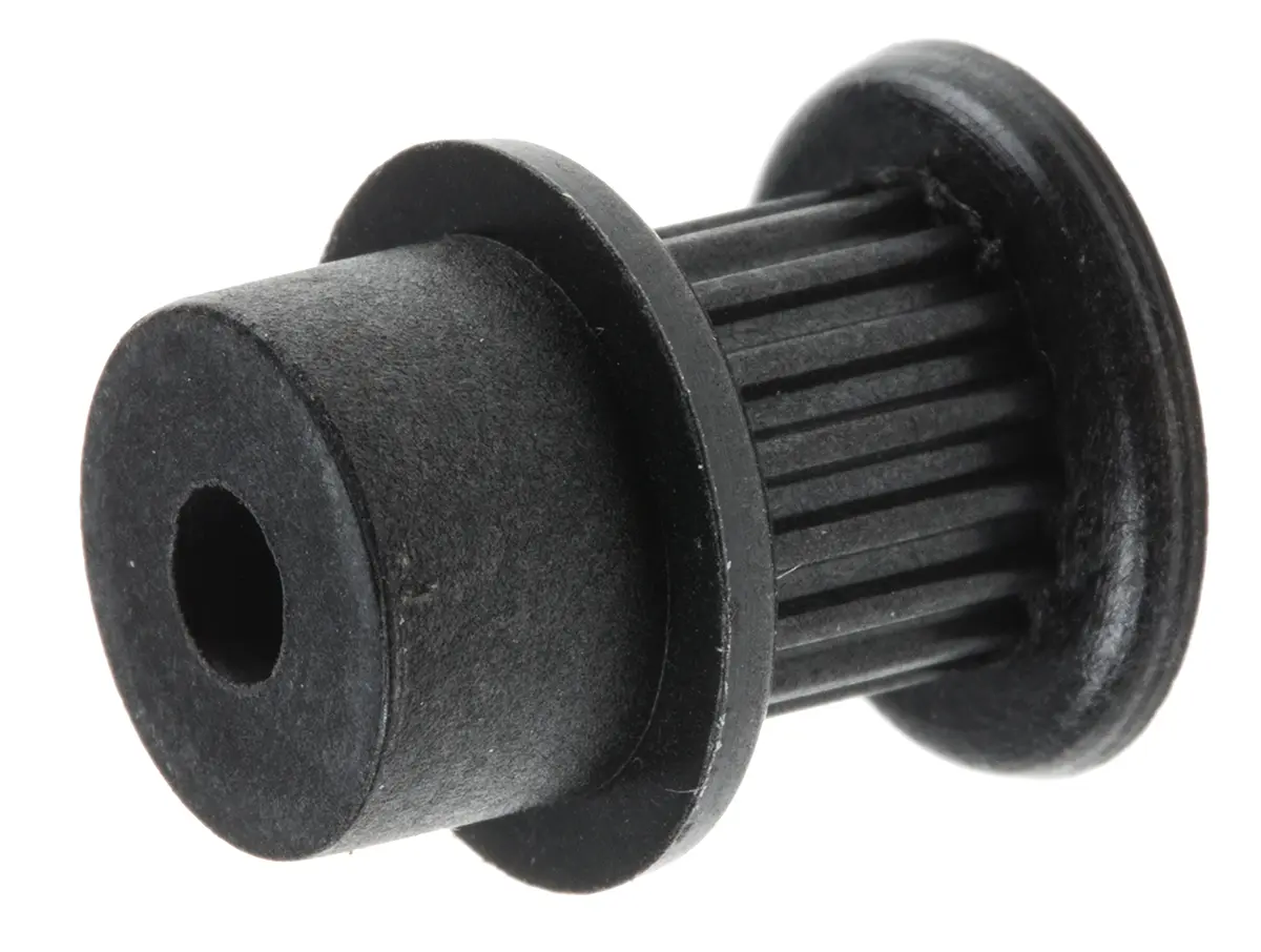 Produktfoto 1 von RS PRO GF Polycarbonat Zahnriemenscheibe 6 mm, 16 Zähne / Teilung 2 mm, Bohrung 4 mm