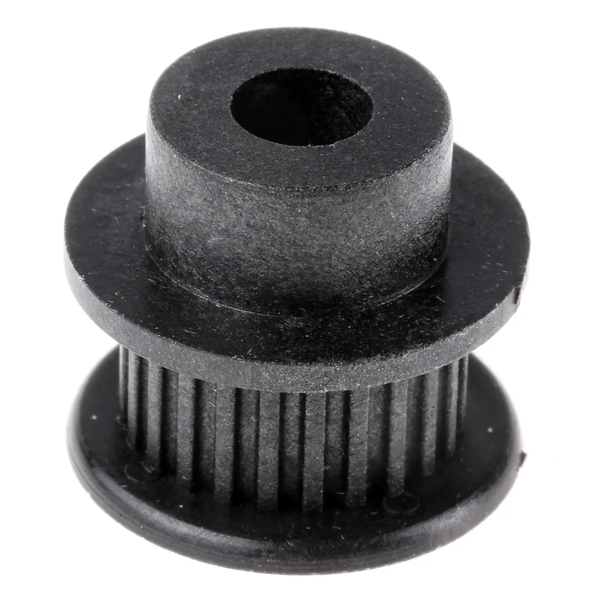 Produktfoto 1 von RS PRO GF Polycarbonat Zahnriemenscheibe 6 mm, 24 Zähne / Teilung 2 mm, Bohrung 6 mm