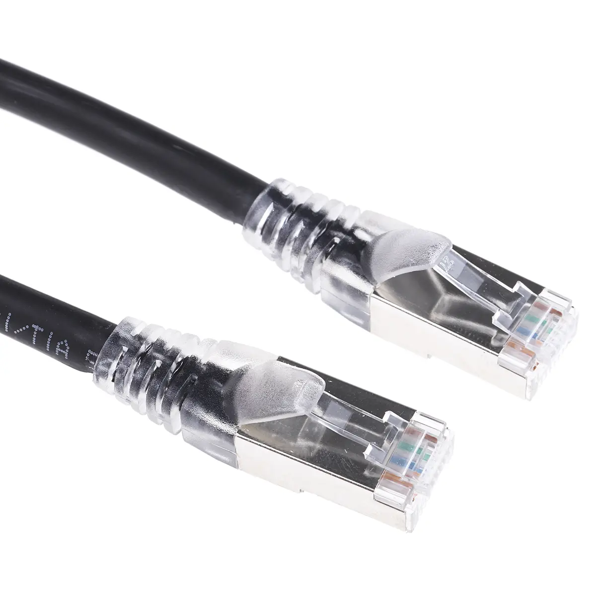 Produktfoto 1 von RS PRO Cat6a Ethernet-Kabel, 5 m, Schwarz, A RJ45 Stecker, B RJ45 Stecker Abgeschirmt, Raucharm halogenfrei
