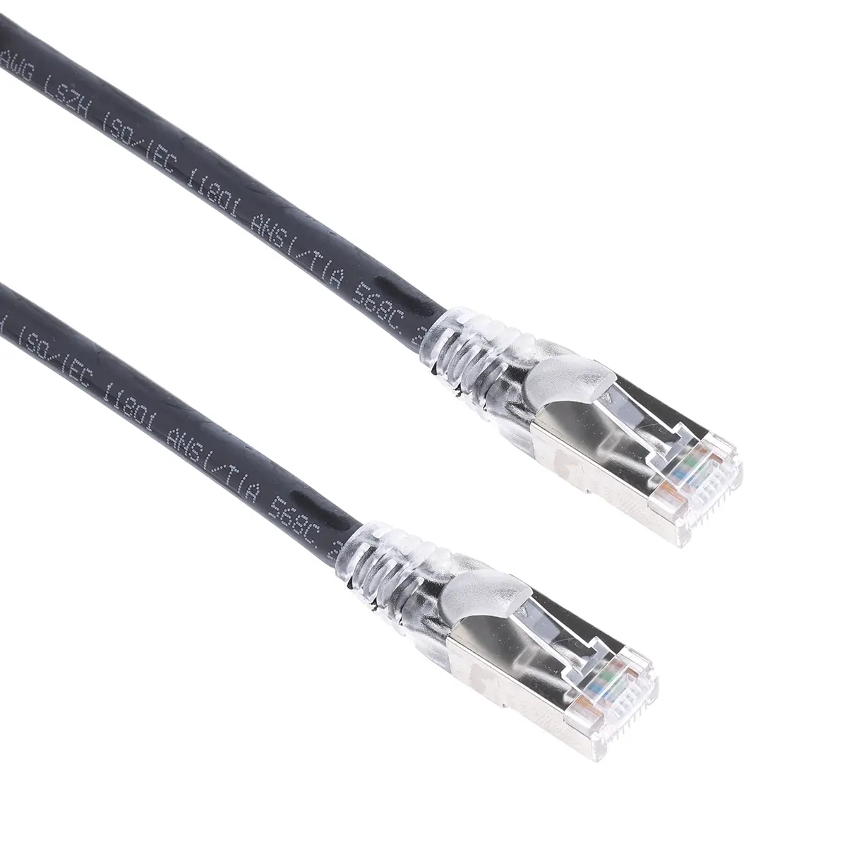 Produktfoto 1 von RS PRO Cat6a Ethernet-Kabel, 10 m, Schwarz, A RJ45 Stecker, B RJ45 Stecker Abgeschirmt, Raucharm halogenfrei
