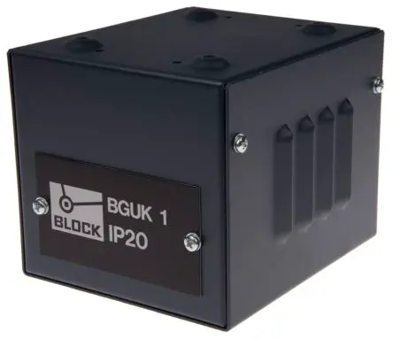 Produktfoto 1 von Block BGUK 1 Netzteilgehäuse, Stahlblech, Schwarz RAL 5008 170 mm, 130 mm, 140 mm, Pulverbeschichtet, IP20