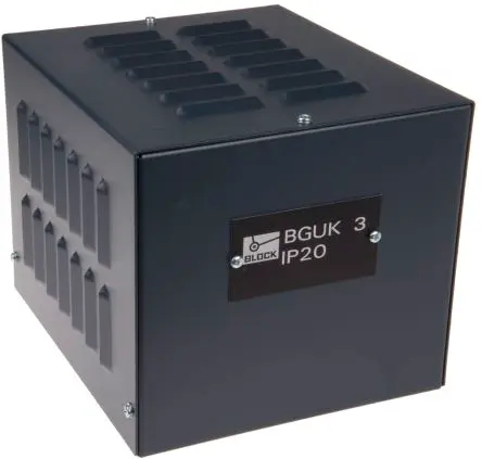 Produktfoto 1 von Block BGUK 3 Netzteilgehäuse, Stahlblech, Schwarz RAL 5008 270 mm, 210 mm, 230 mm, Pulverbeschichtet, IP20