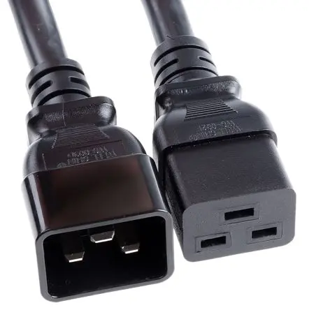 Produktfoto 1 von APC Netzkabel, A IEC C19, B IEC C20, 1.98 m Schwarz, 240V