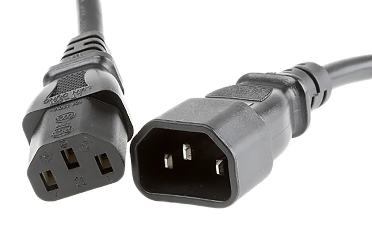 Produktfoto 1 von APC Netzkabel-Kit Netzkabel, A IEC C13, B IEC C14, 610 mm Schwarz, 240 V