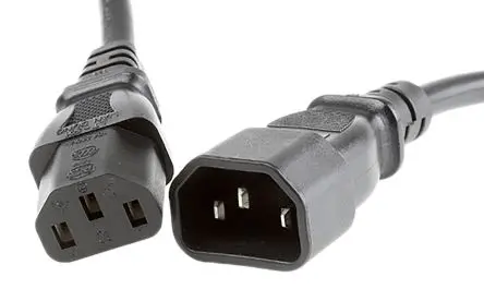 Produktfoto 1 von APC Netzkabel, A IEC C13, B IEC C14, 610 mm Schwarz, 240V