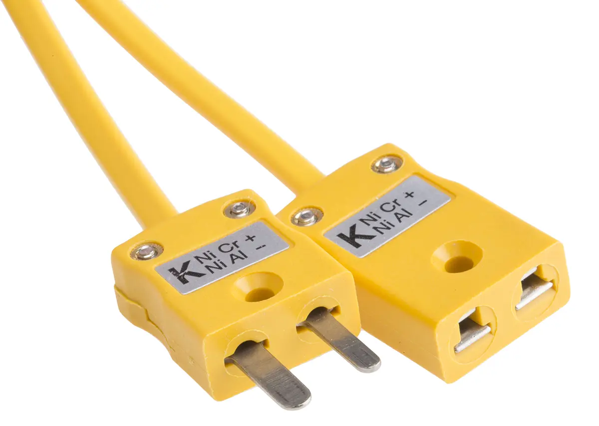Produktfoto 1 von RS PRO Ungeschirmt 7/0,2mm PVC-isoliert Thermoelement-Verlängerungskabel für Thermoelement Typ K, L. 2m, max. +105°C