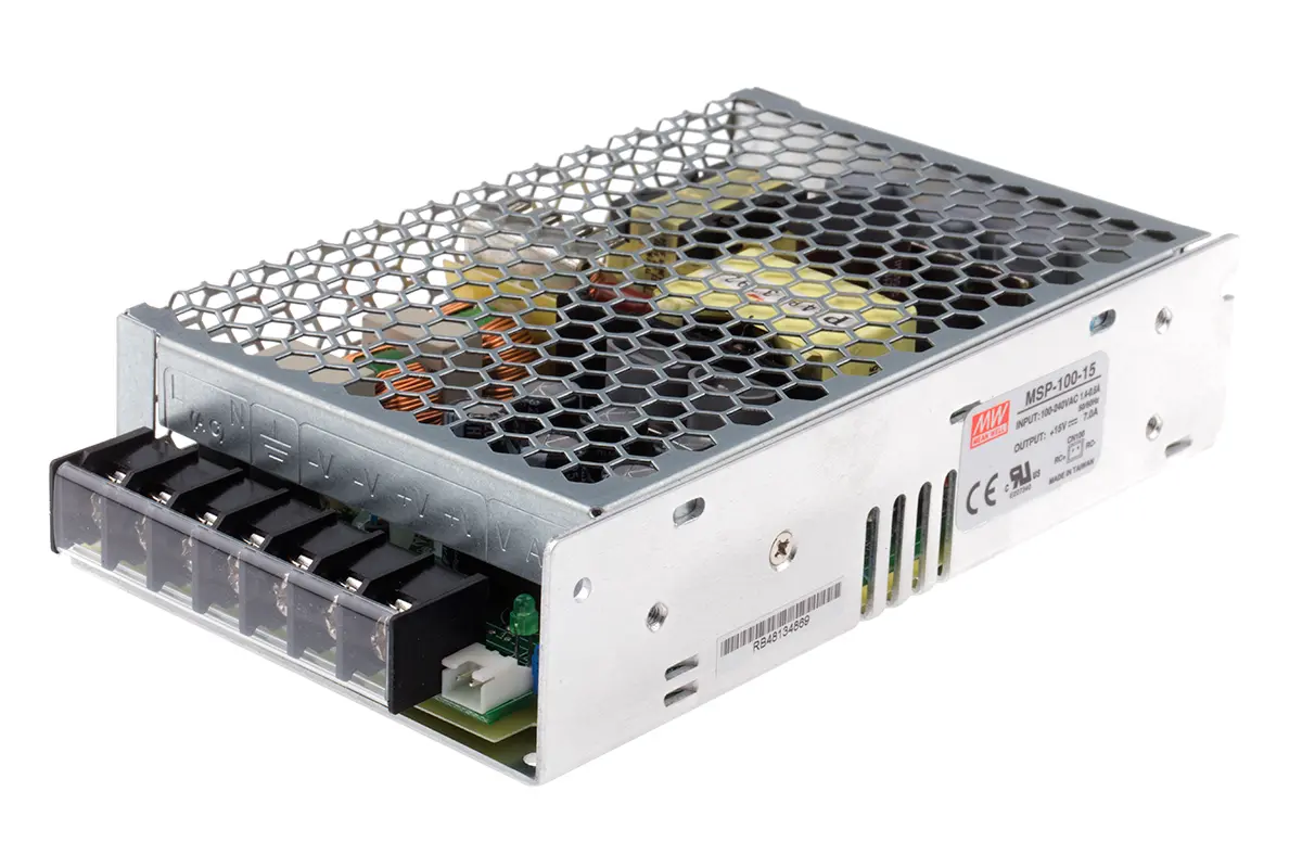 Produktfoto 1 von MEAN WELL MSP-100 Schaltnetzteil 1 15V dc 105 W, Fahrgestell 370 V dc, 264V ac