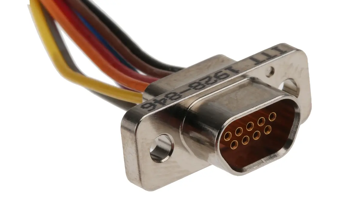 Produktfoto 1 von ITT Cannon MDM D-Sub-Steckverbinder Gerade, 9-polig 1.27 mm Raster, Kabel