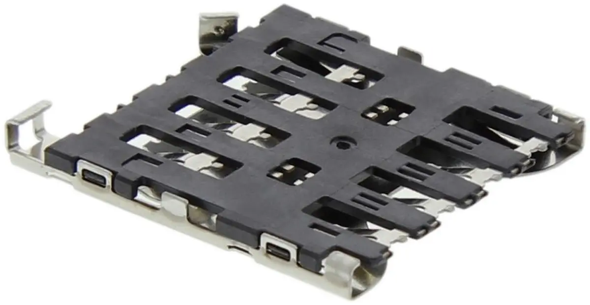 Produktfoto 1 von Molex 78723 MIKROsim, gewinkelt Steckverbinder für Speicherkarten Buchse, 6-polig / 1-reihig Lot, Raster 2.54 mm,