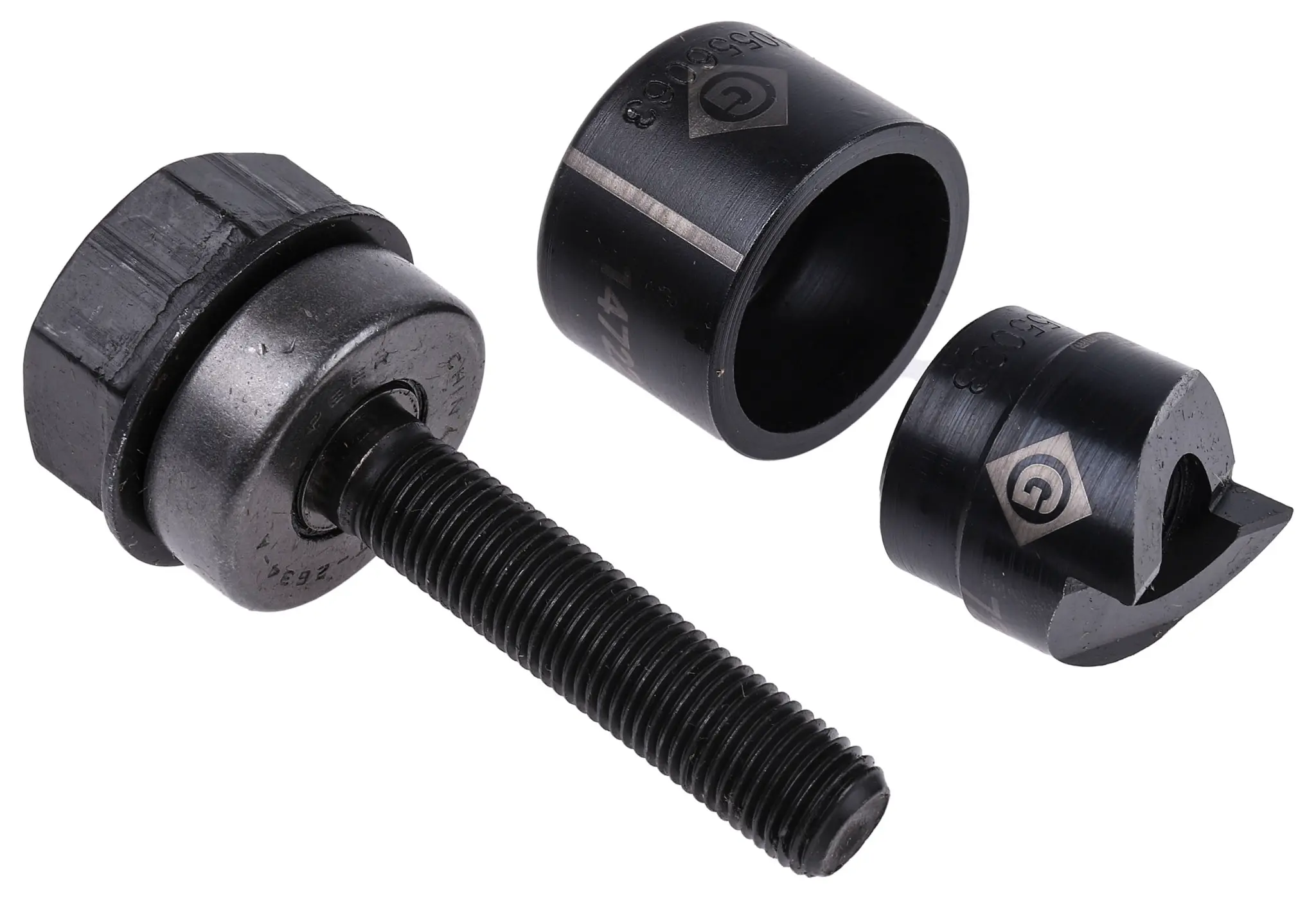 Produktfoto 1 von Greenlee Splintentreiber Satz für Aluminium, Kunststoff, Weichstahl, Mild Steel: 2.0 mm, 22.5 mm Rund, Manuell,