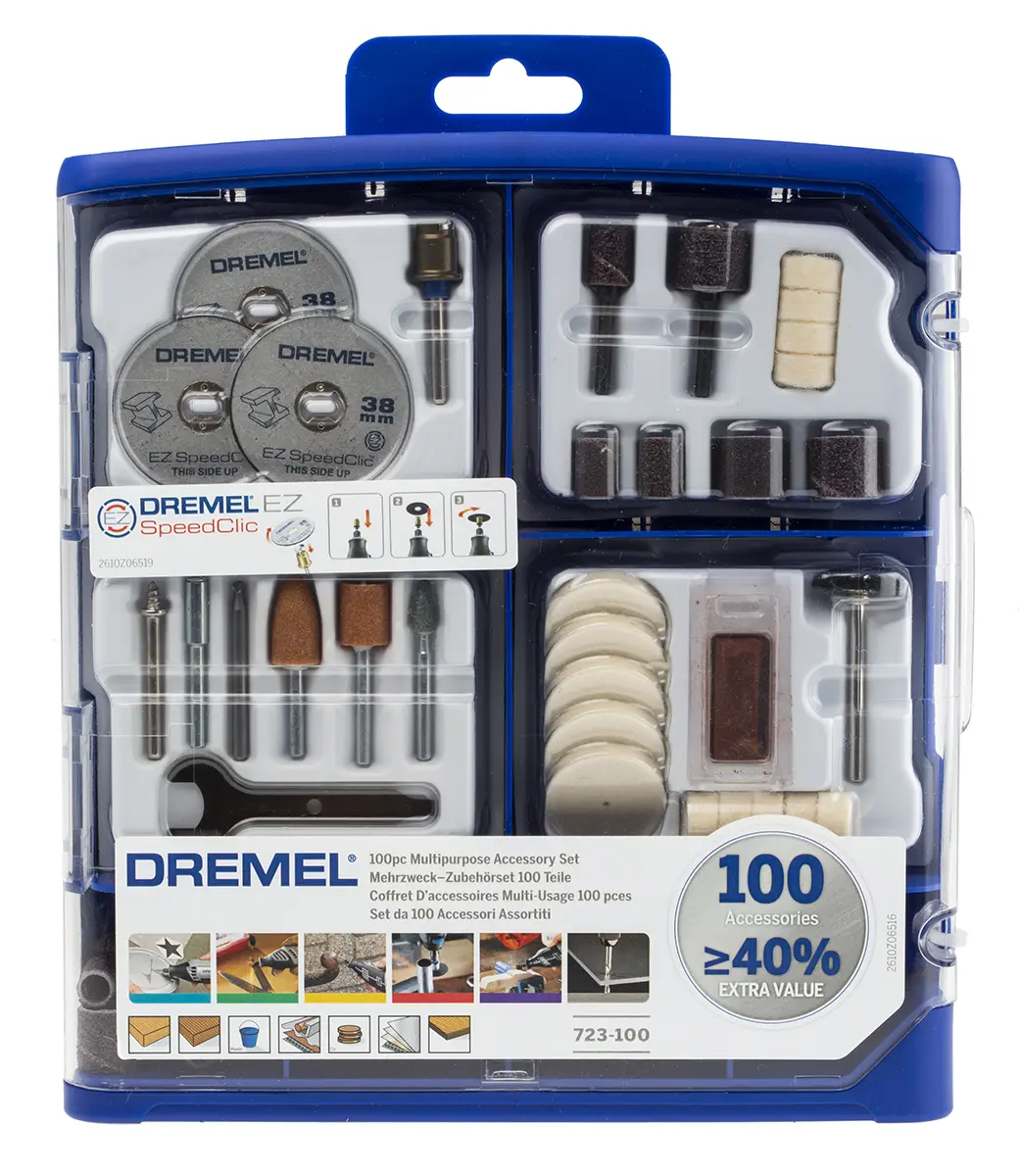 Produktfoto 1 von Dremel Zubehörsatz für Dremel Werkzeuge, 100 Stück