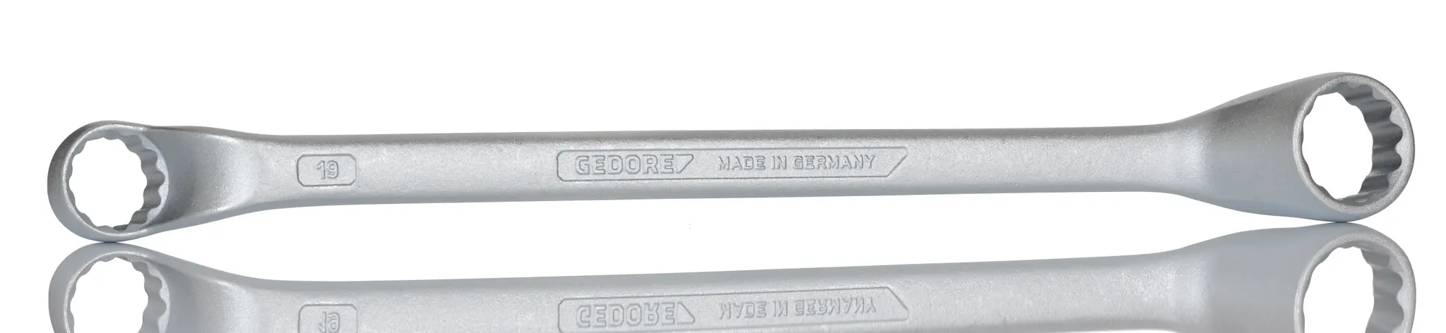 Produktfoto 1 von Gedore Abgewinkelter Ringschlüssel 19 to 24 mm² Vanadium Stahl Schließer (NO), Länge 305 mm