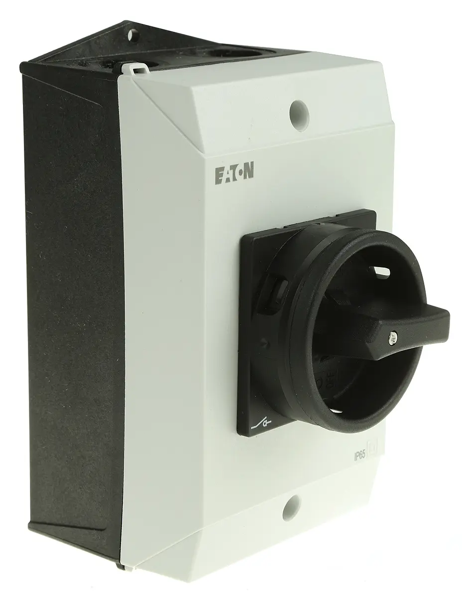 Produktfoto 1 von Eaton Trennschalter 3-polig 25A Schwarz IP 65 11kW 690V ac 3 Schließer